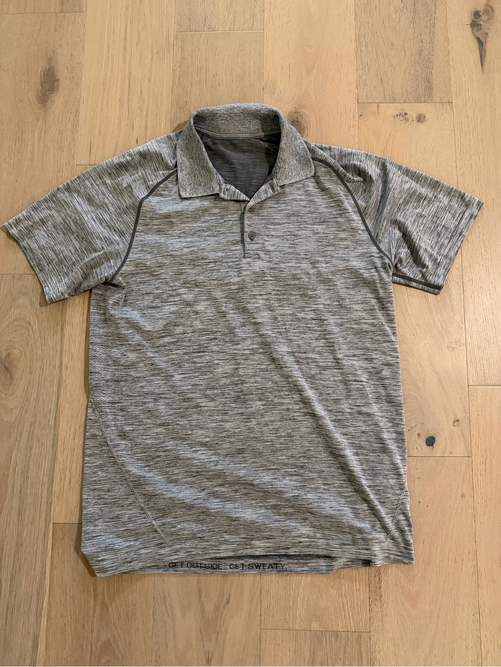 lululemon athletica Heather Gray Men’s Short-Sleeve Polo